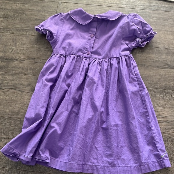 Purple Smock dress with white embroidered flowers 💜 - Picture 4 of 5